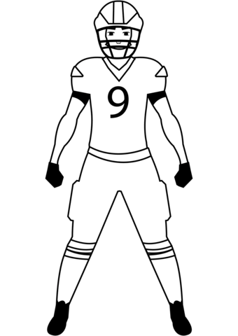 Rugby Player Coloring Page